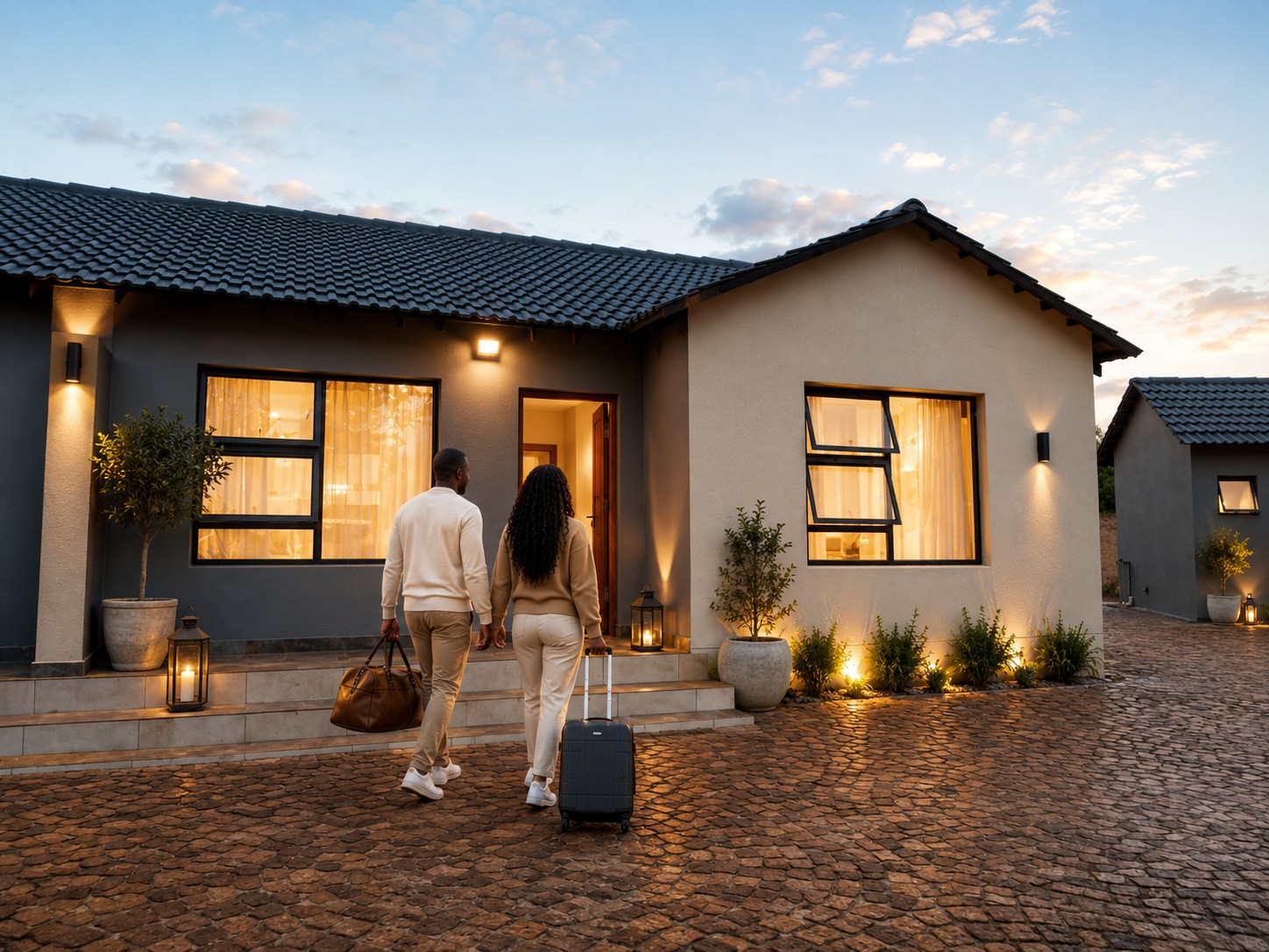 Evening Chalet Arrival