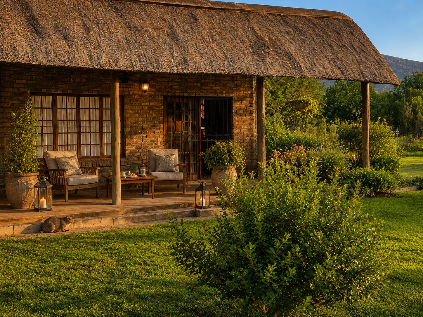 Thatch Chalet Garden Patio